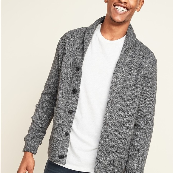 Old Navy | Sweaters | Old Navy Herringbone Sweatshirt Cardigan | Poshmark